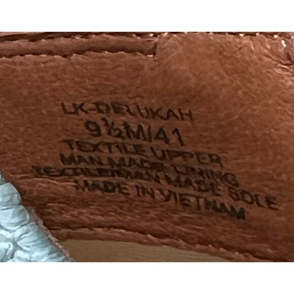 Lucky Delukah Ankle Strap Slingback Platform Wedge Sandal Wrought Iron 9.5 New - Picture 7 of 10